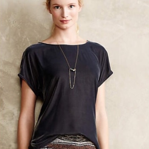 Anthropologie Tops - Anthropologie NWT Dolan Velvet Facade Tee